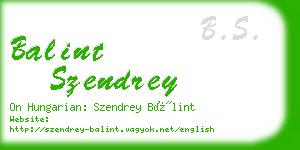 balint szendrey business card